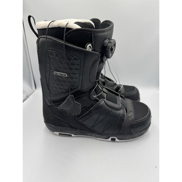 SALOMON FACTION BOA SYSTEM ADULT SIZE 9 SNOWBOARD BOOTS GREAT SHAPE - Picture 1 of 7